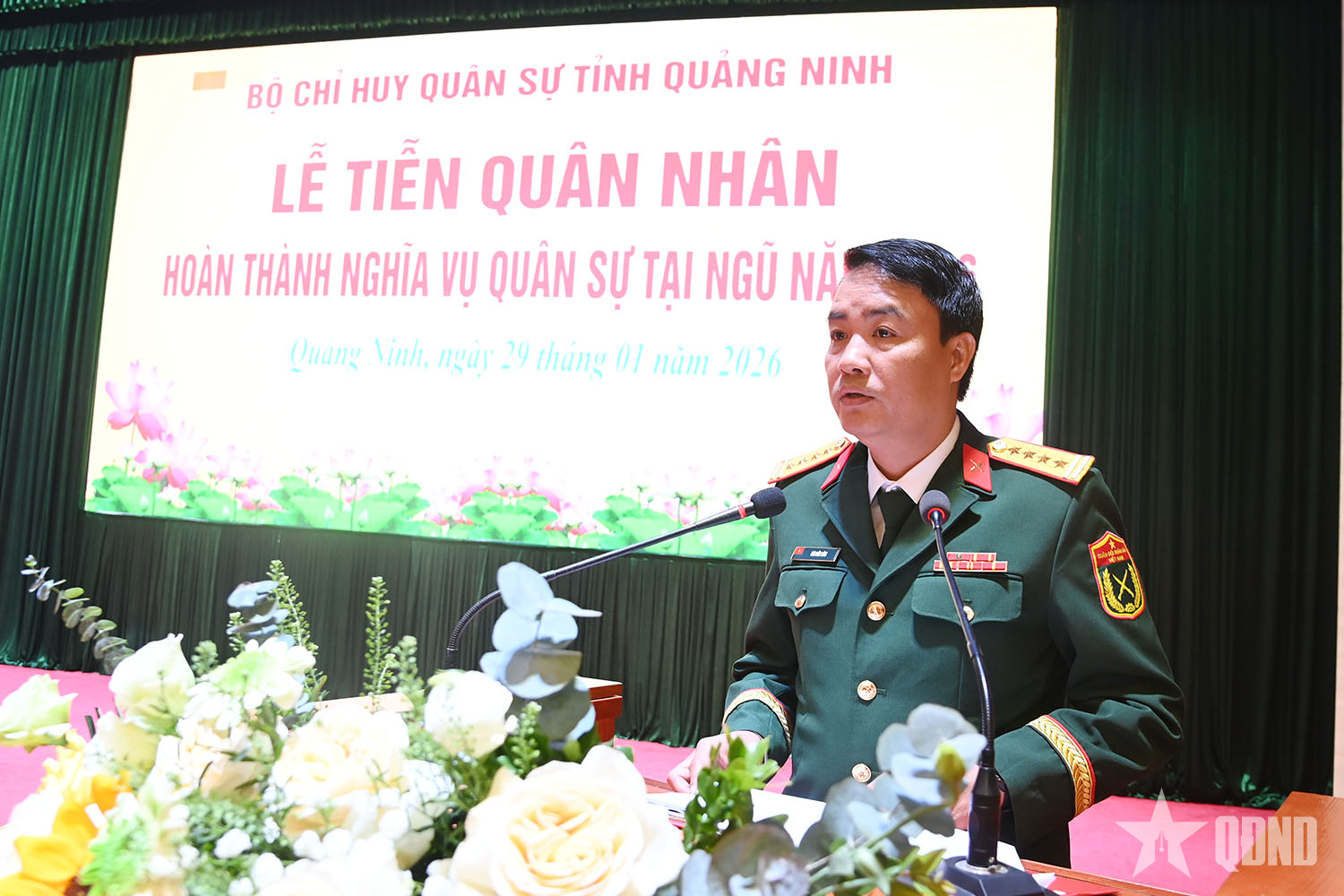 Bộ CHQS tỉnh Quảng Ninh tiễn quân nhân hoàn thành nghĩa vụ quân sự tại ngũ năm 2026